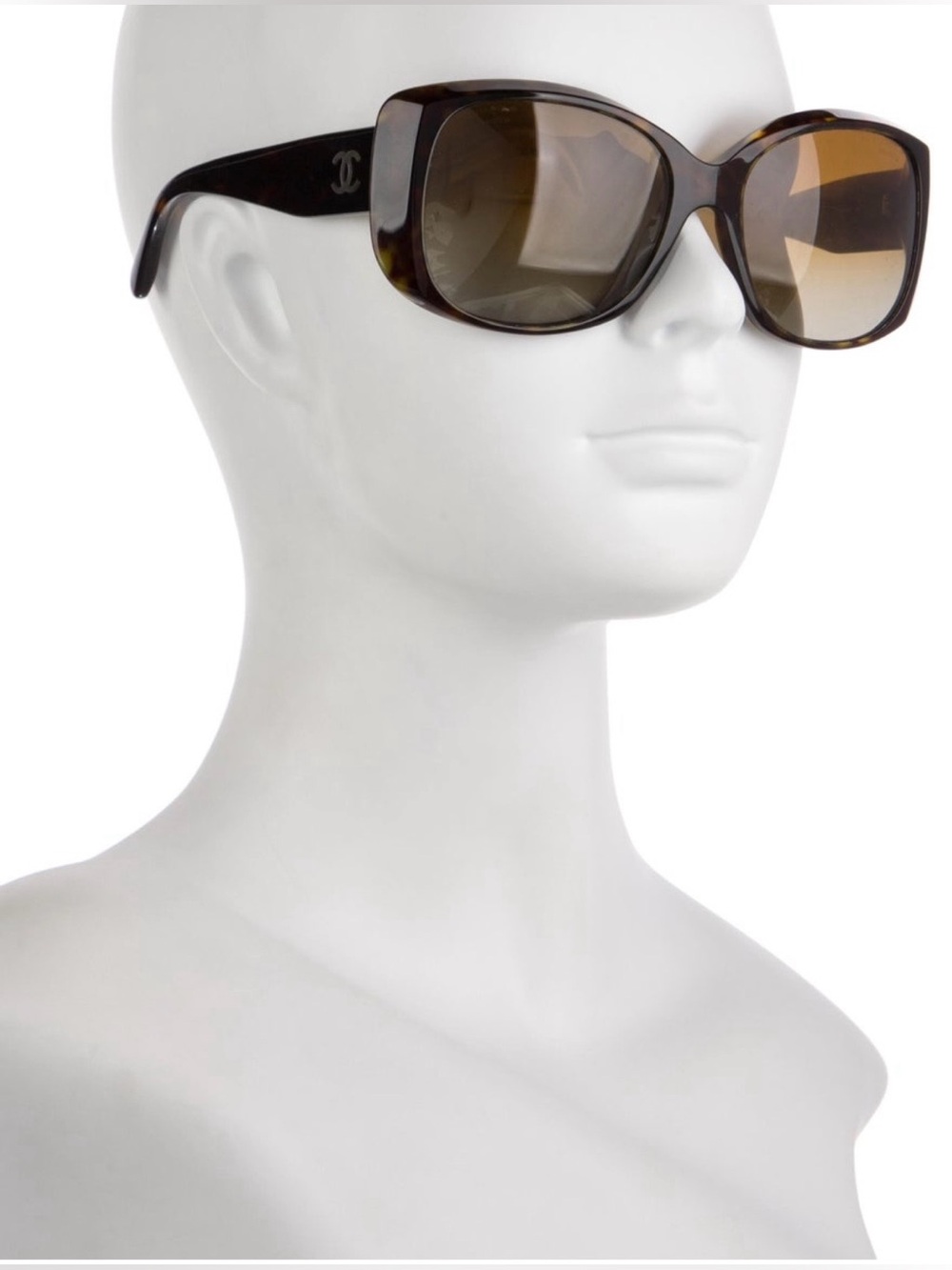 Chanel 5227-H Tortoise Sunglasses Silver CC Logo (Please read)